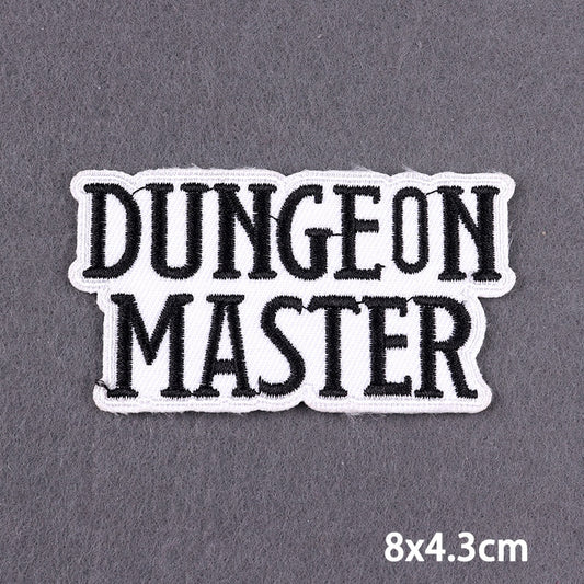 Dungeon Master Slogan Patch Iron On Badge Clothes DIY Embroidery Patches