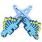 2Pcs Blue Yellow Dinosaur Snap Clips Children Hairpins Cartoon Barrettes Kids