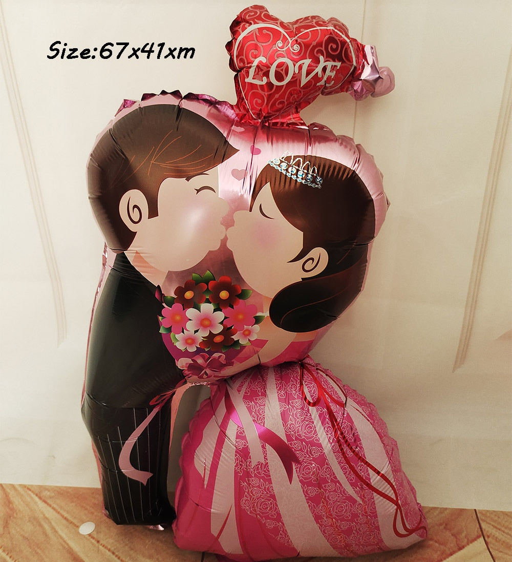 Boy and Girl Couple Romance Balloon Valentines Day Inflatable Balloon Birthday