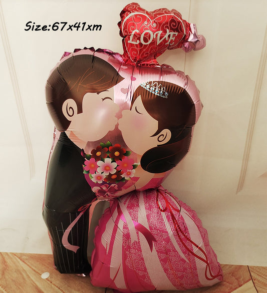 Boy and Girl Couple Romance Balloon Valentines Day Inflatable Balloon Birthday