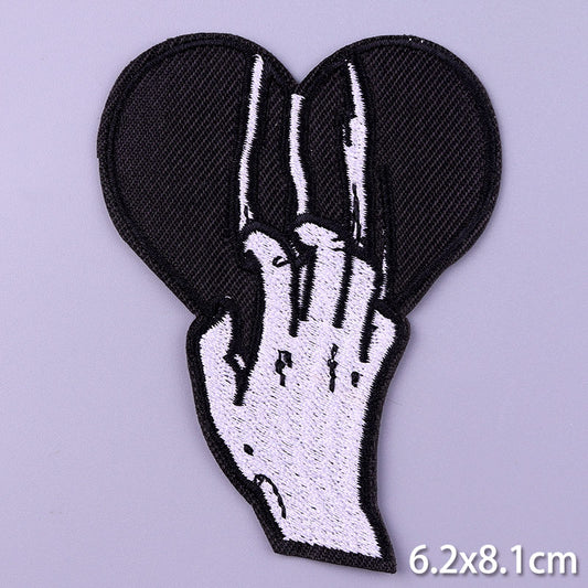 Scratched Heart Hand DIY Cartoon Patches Clothes Patch Embroidered Stickers