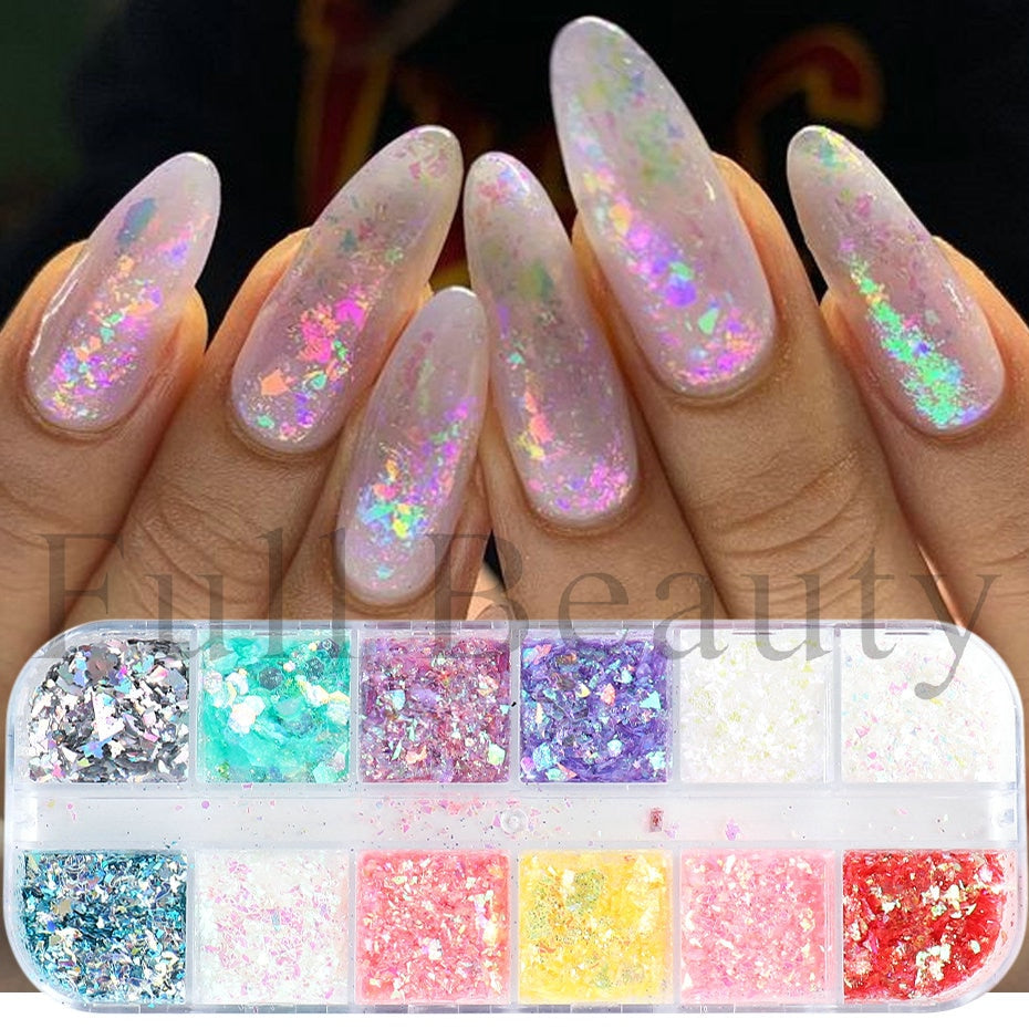 21 Options Neon Powder Nail Glitter Fluorescent Pigment Pink Yellow Nail Art