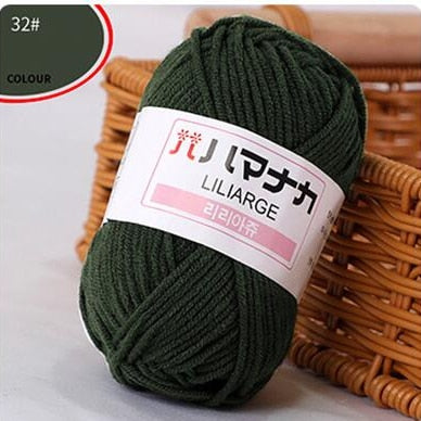 53 Colors Soft Cotton Baby Knitting Wool Yarn Thick Yarn Fiber Velvet Yarn Hand