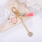 4 Styles Flower Tassel Keychain Earphone Sleeve Ornaments Sweet Keyrings Cute