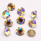 Glass Diamond Shape Round Stone 5-10mm Cone Pointed Crystal Pointback Nail Art