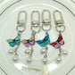 19 Styles Enamel Butterfly Keychain Color Dripping Butterfly Insects Color