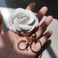 9 Styles PU Leather Flower Rose Tassel Keychain for Woman Jewelry Bag Decoration