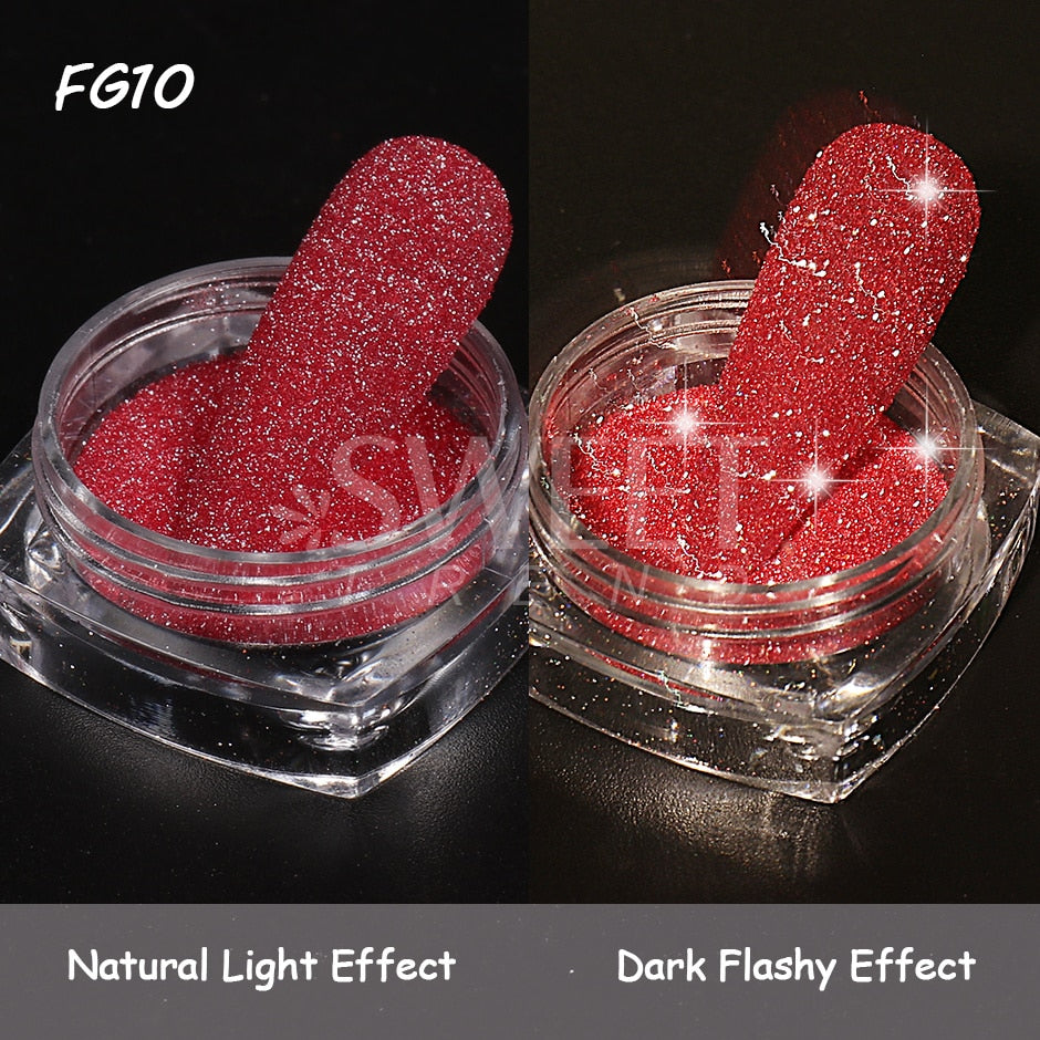 54 Colors 1 Box Reflective Nail Powder Flash Disco Diamond Chrome Pigment