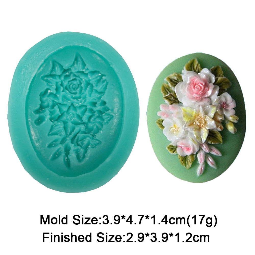 Bunch of Flowers Silicone Molds For Mug Chocolate Mold Clay Decoration Form