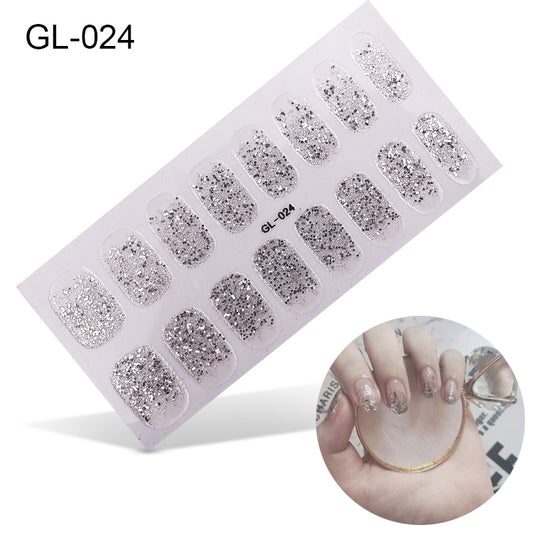 SIlvery Shimmer Nail Art Stickers Nail Wraps Manicure DIY Nails Decor Decal