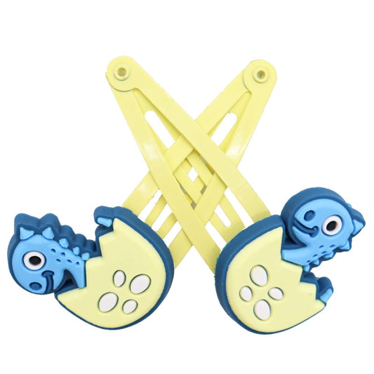 2Pcs Baby Dinosaur and Egg Snap Clips Children Hairpins Cartoon Barrettes Kids