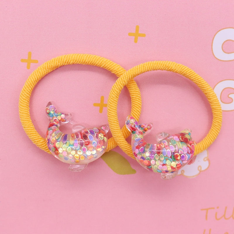 40 Styles 2Pcs/Set Resin Hair Accessories Baby Colorful Candy Shape Nylon