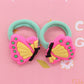 2Pcs Yellow Pink Cute Rubber Band Hairbands Creative Scrunchies Kids Elastic