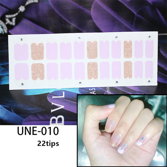 Pink Color Nail Art Stickers Nail Wraps Manicure DIY Nails Decor Decal