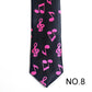 50 Styles Novelty Mens 5cm Polyester Tie Skinny Musical Neckties Piano Notes