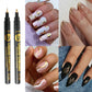 Metallic Gold Nail Polish Waterproof Nail Marker Pen For Design Graffiti Drawing
