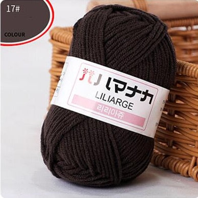 53 Colors Soft Cotton Baby Knitting Wool Yarn Thick Yarn Fiber Velvet Yarn Hand