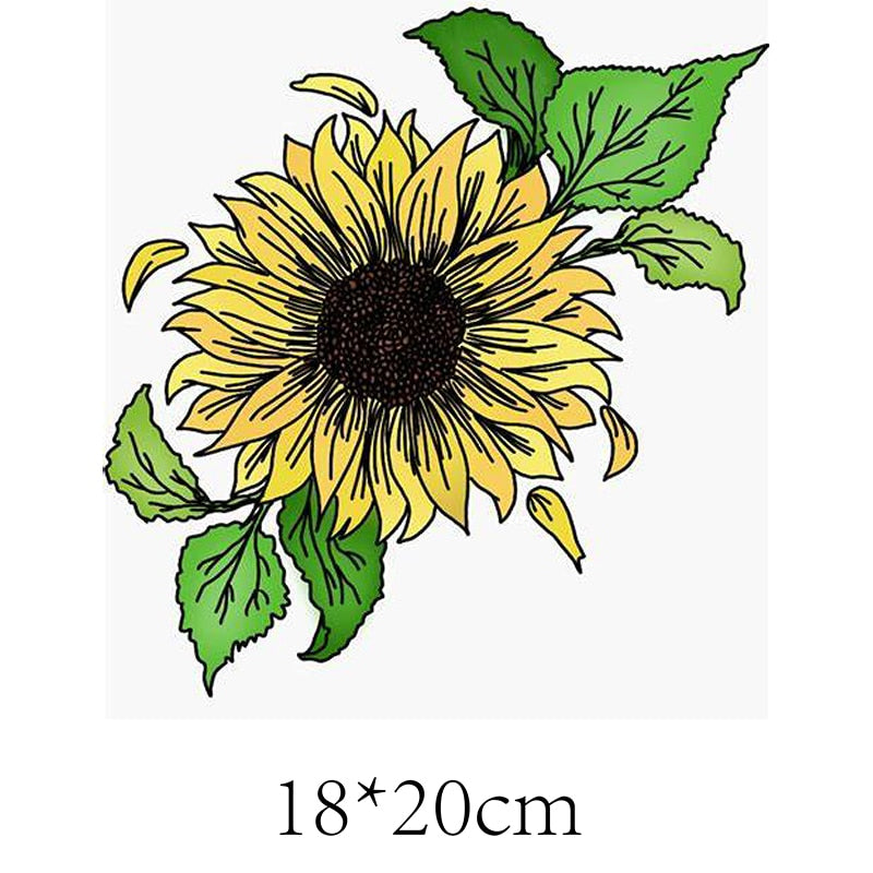 35 Styles Beautiful Tree Thermal Stickers on T-shirt DIY Ukraine Sunflower