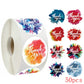 50-500pcs 8 styles Thank You Sticker for Seal Labels Round Floral Multi Color