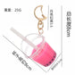 Pink Milk Bubble Tea Keychains Simulation Milk Tea Cup Pendant With Moon