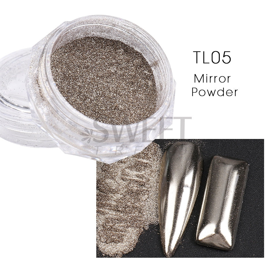 Fairy Nail Pigment Powder Holographic Fine Chrome Rubbing Dust Shimmer Gentle