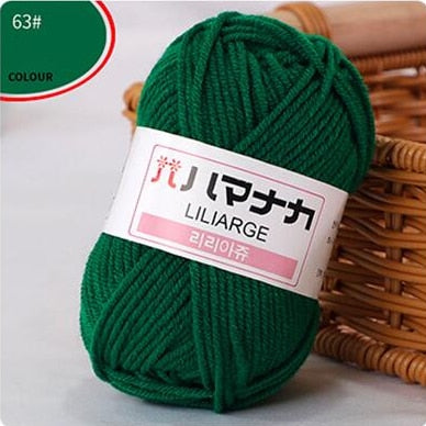 53 Colors Soft Cotton Baby Knitting Wool Yarn Thick Yarn Fiber Velvet Yarn Hand