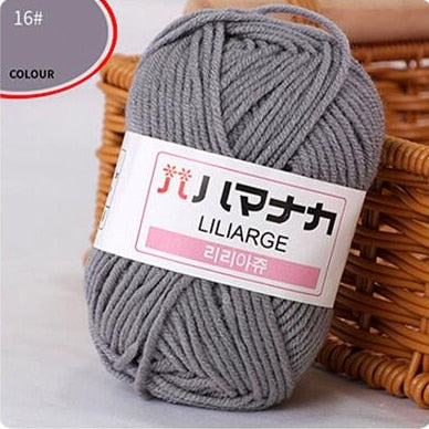 53 Colors Soft Cotton Baby Knitting Wool Yarn Thick Yarn Fiber Velvet Yarn Hand