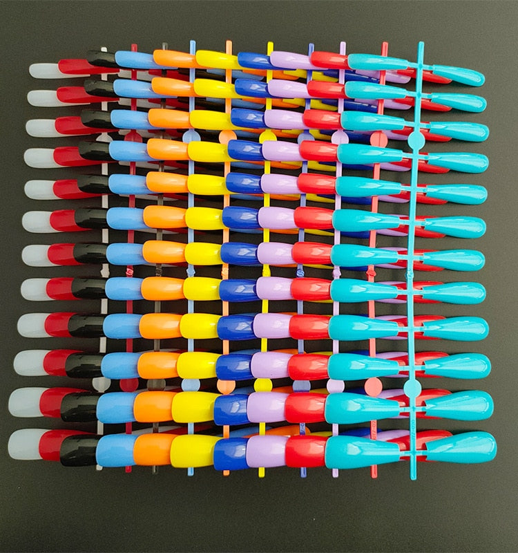 24pcs Mix Colors Smooth Super Long Coffin False Nail Ballet Press on Nails Tips