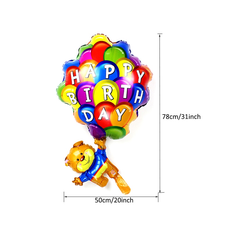 1pc Bear With Balloon Bunch Balloons Birthday Party Decoration Art Balloon Event