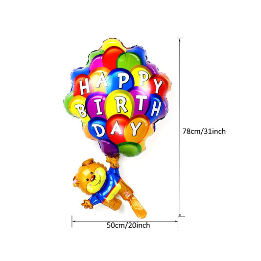 1pc Bear With Balloon Bunch Balloons Birthday Party Decoration Art Balloon Event