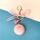 10 Styles Cute Lace Bow Keychain With Fur Ball Womens Bag Plush Pendant Fower