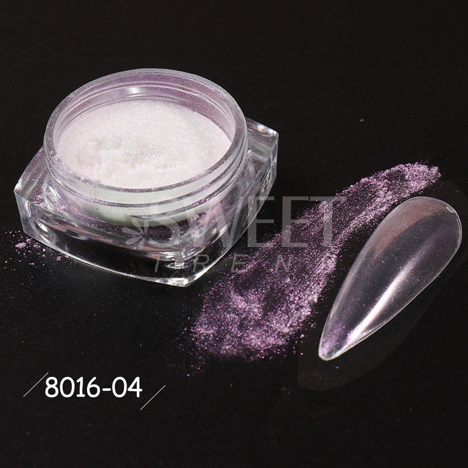 54 Colors 1 Box Reflective Nail Powder Flash Disco Diamond Chrome Pigment