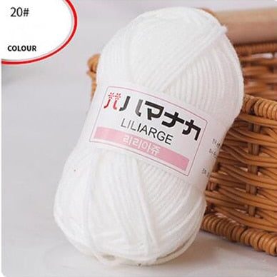 53 Colors Soft Cotton Baby Knitting Wool Yarn Thick Yarn Fiber Velvet Yarn Hand