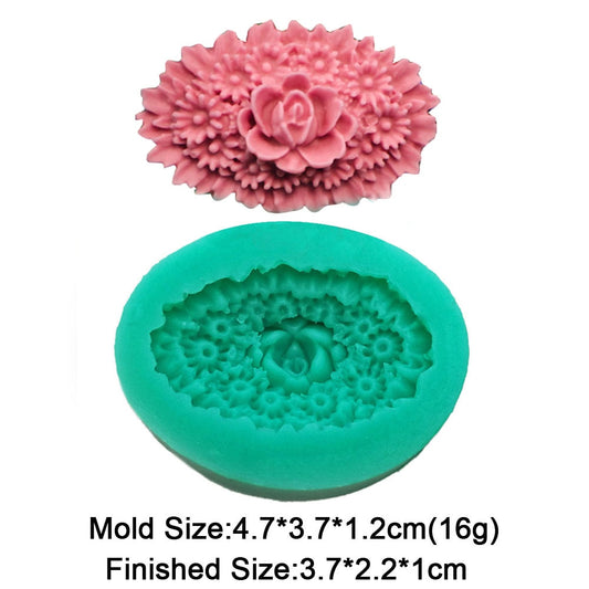 Flower Cabochon Silicone Molds For Mug Chocolate Mold Clay Decoration Form