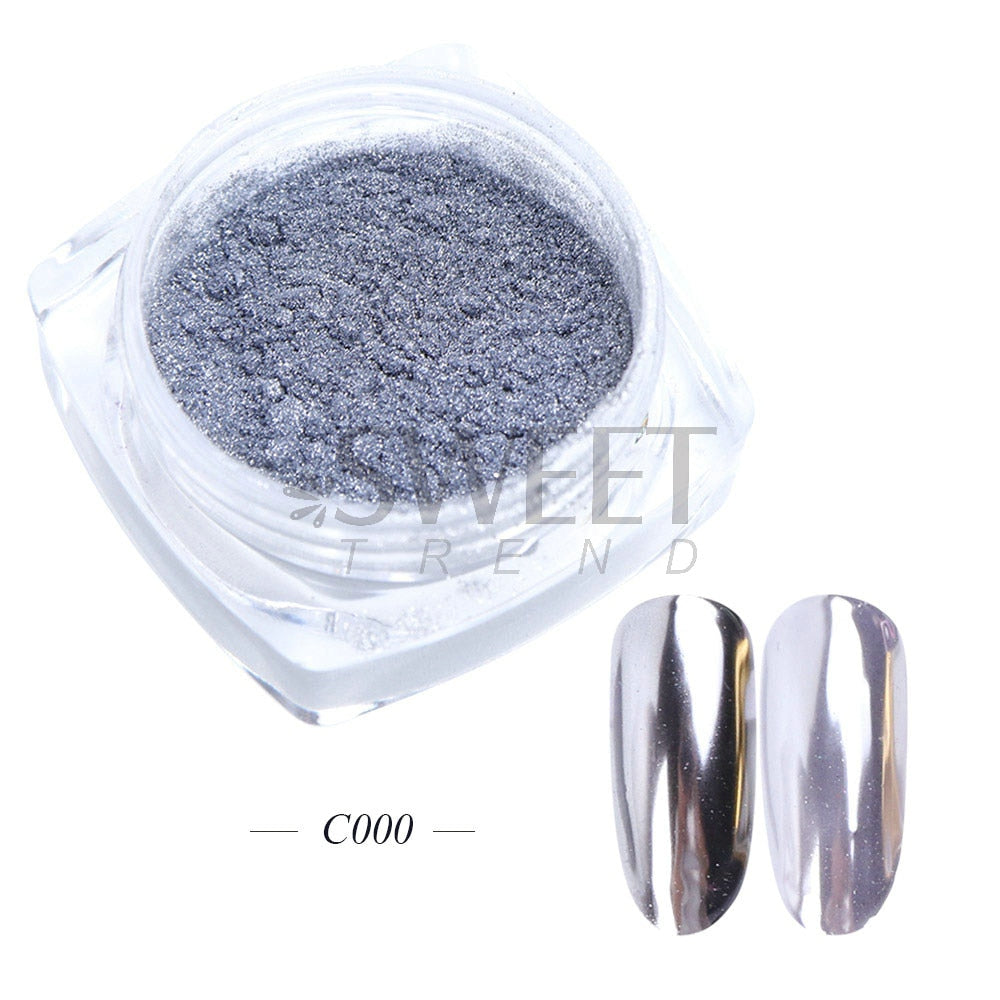 Fairy Nail Pigment Powder Holographic Fine Chrome Rubbing Dust Shimmer Gentle