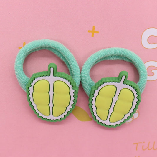 2Pcs Soursop Cute Rubber Band Hairbands Creative Scrunchies Kids Elastic