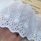 Cotton Embroidered White Flower Lace Fabric Wide Sewing DIY Trim Wedding