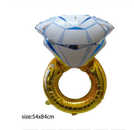 Engagement Ring Balloon Valentines Day Inflatable Balloon Birthday Decorations