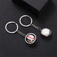 5 Styles 3D Rotating Mini Basketball Football Keychain Golf Rugby Pendant Key