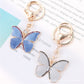 2 Styles Rhinestone Butterfly Pendant Key Chain Enamel Keychain Fashion Bag