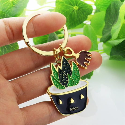 Creative Cactus Succulent Plant Keychain Lovely Cactus Key Chain Gift Car