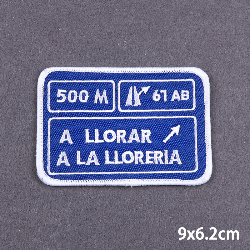 46 Styles Black Patch With Slogan Iron On Patches For Clothes DIY Embroidery