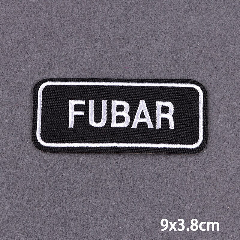 46 Styles Black Patch With Slogan Iron On Patches For Clothes DIY Embroidery