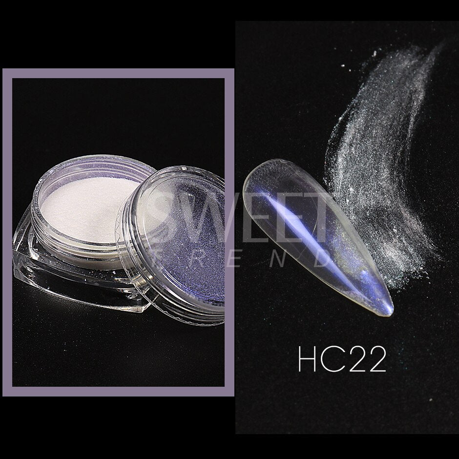 Fairy Nail Pigment Powder Holographic Fine Chrome Rubbing Dust Shimmer Gentle
