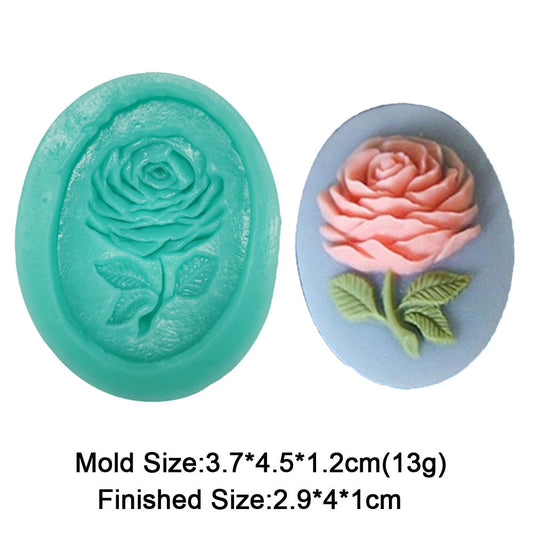 One Rose Flowers Floral Silicone Molds For Mug Chocolate Mold Clay Decoration