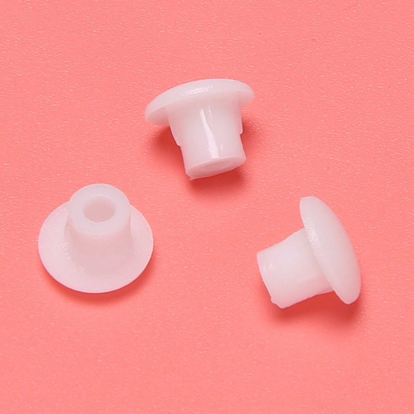50pcs Plastic Round Shaped Cover Screw Cap Lid White for 5mm Dia Hole