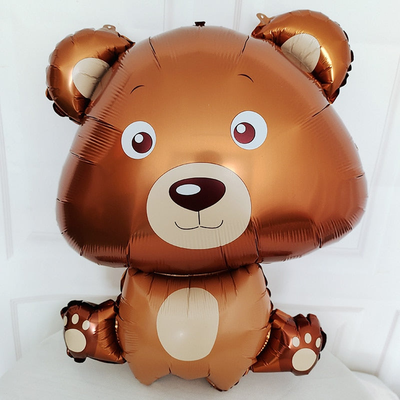 59 Styles Jungle Deer Bear Foil Balloons 40inch Caramel Brown Number Balls Baby