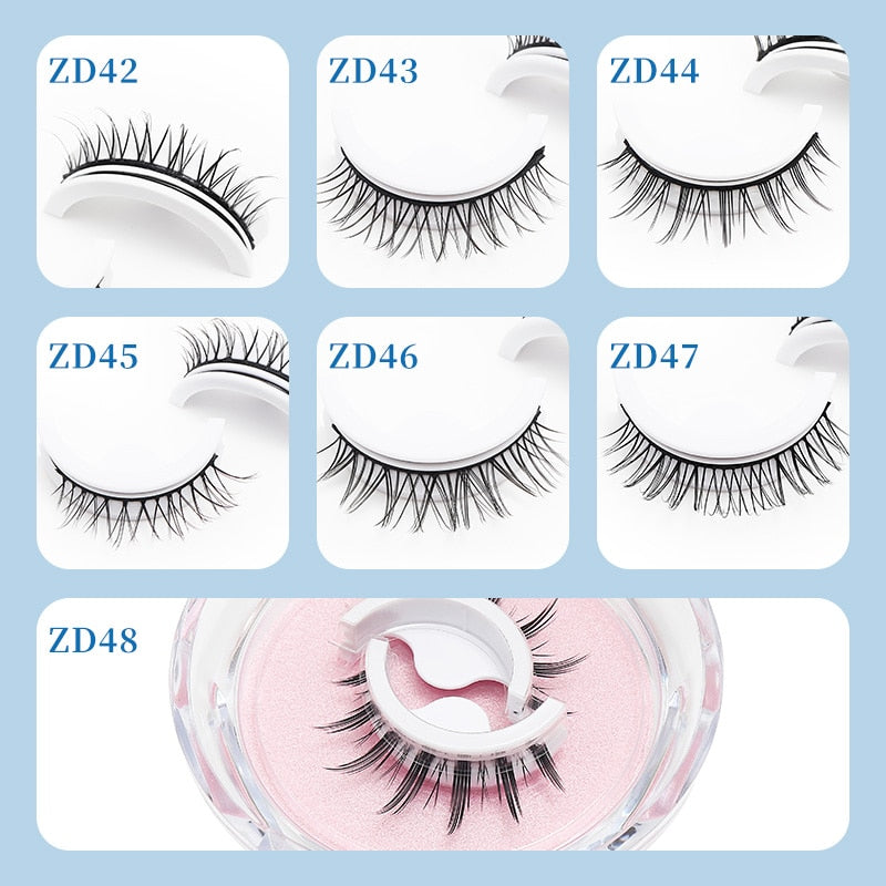 Self Adhesive Eyelashes Natural Lashes Reusable Eyelashes Supplies Eyelashes