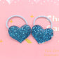 2Pcs/Set Glittering Love Resin Children's Rubber Bands Sweet Hair Accessories