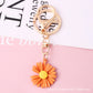 7 Styles Daisy Acrylic Keychain Simple Flower Pendant Keyring For Women Bag